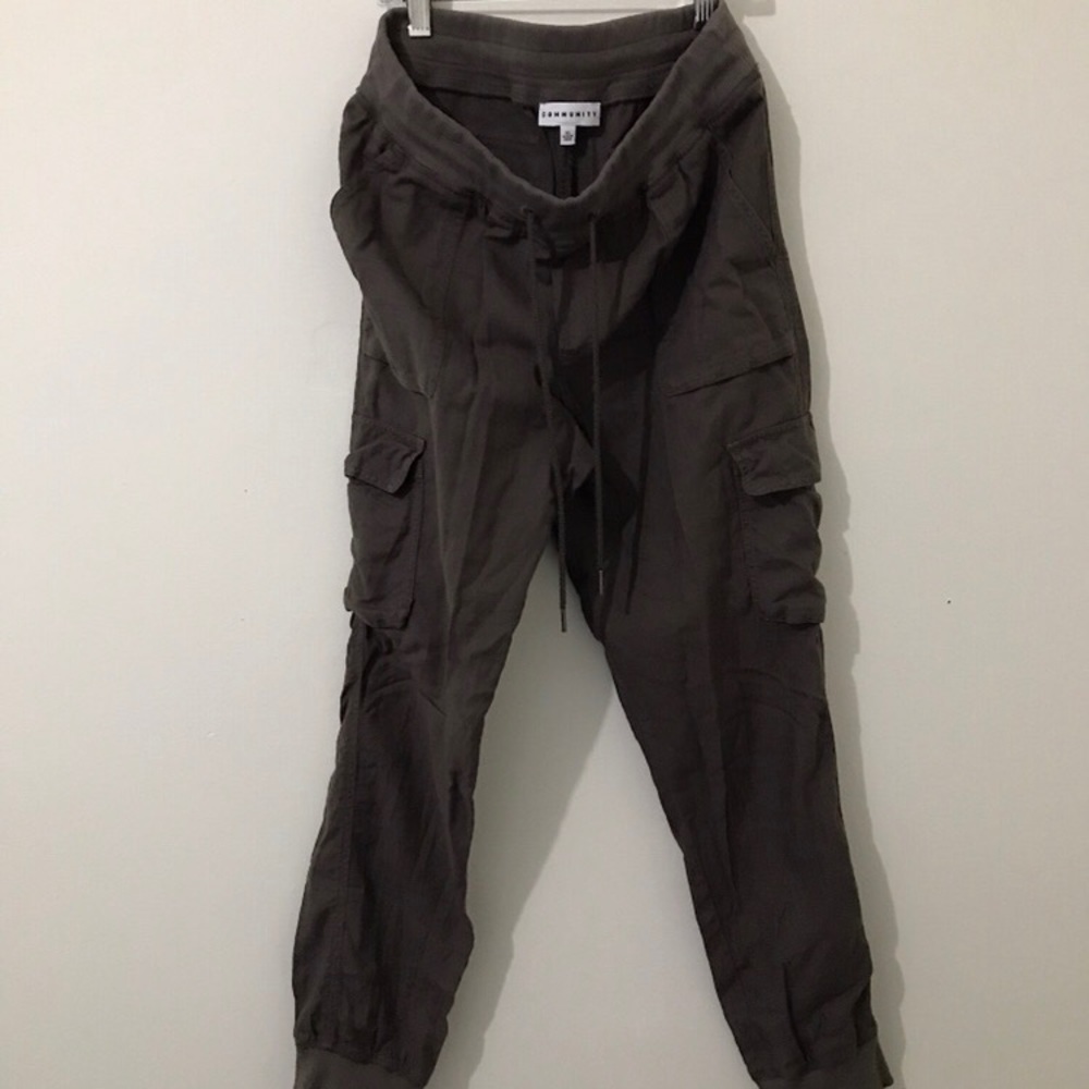 Forest green joggers by babaton, Aritzia.